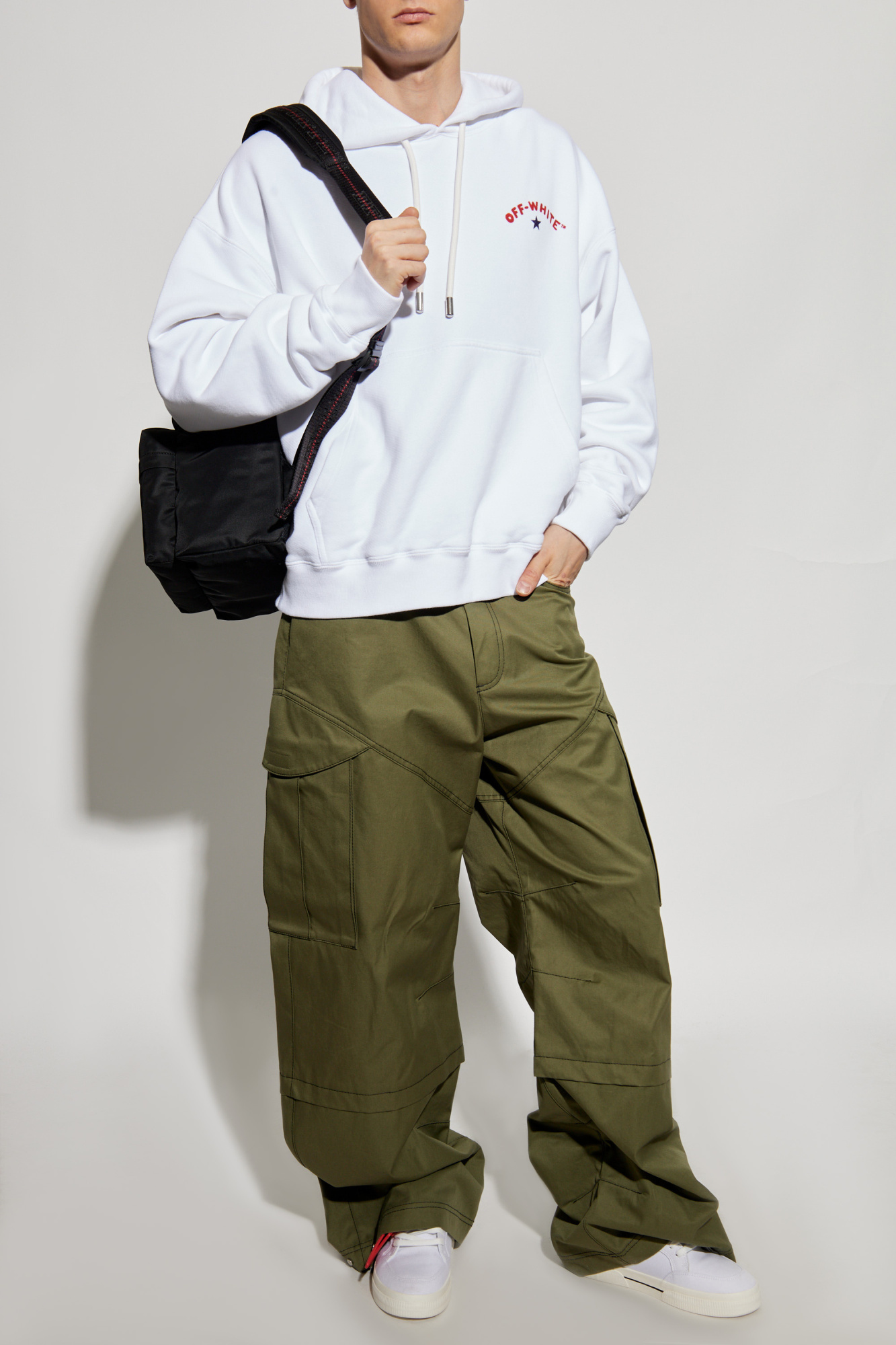 オフホワイト OFF-WHITE  BASIC TOP Biały Top z logo Off-White - Vitkac Polska